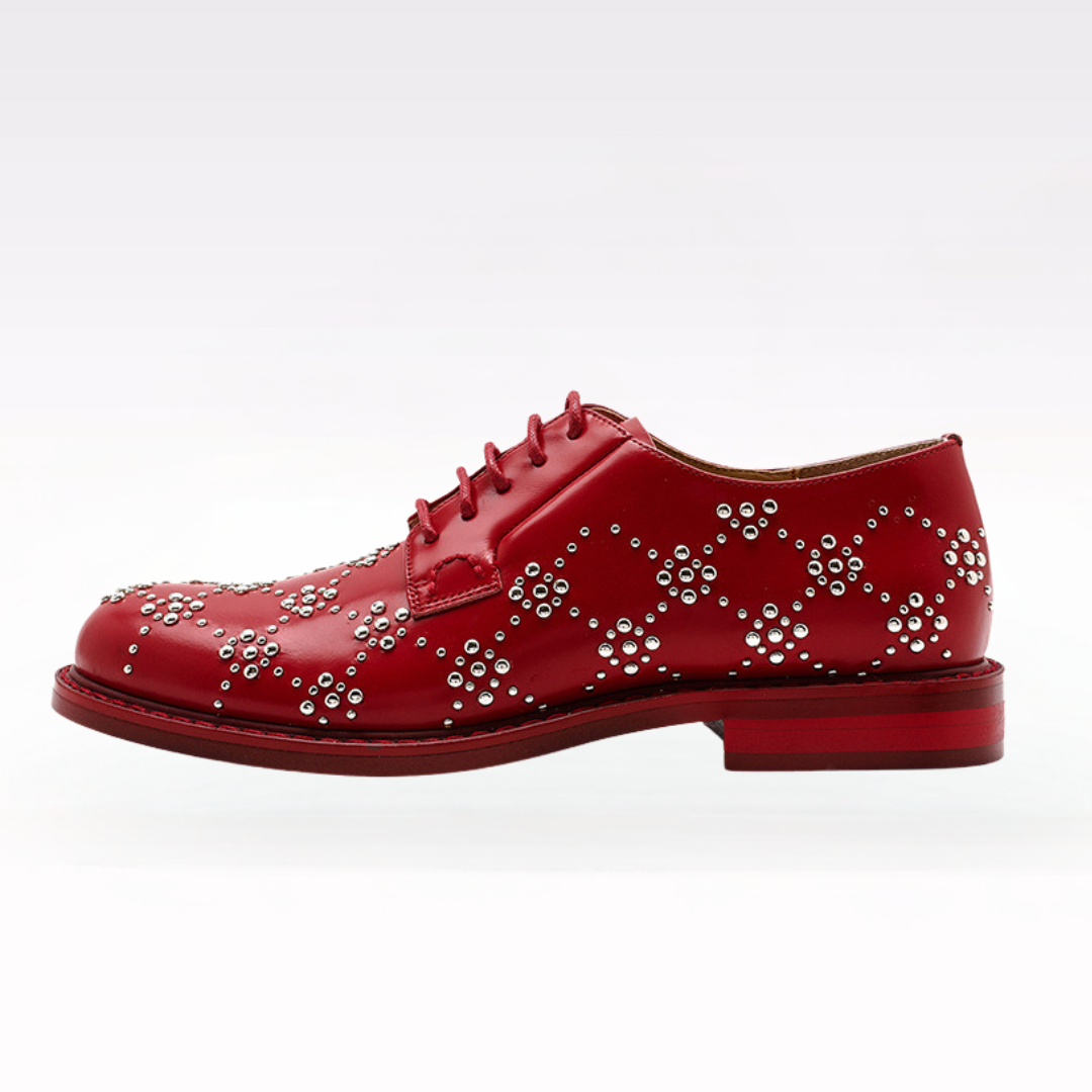SEETA CJ6 PATENT LEATHER RIVET SHOES FOR WOMEN