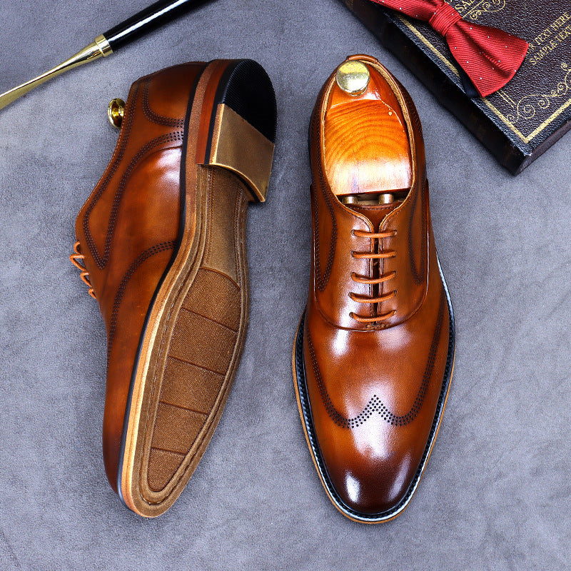 SEETA CJ3 RETRO LEATHER SHOES FOR MEN