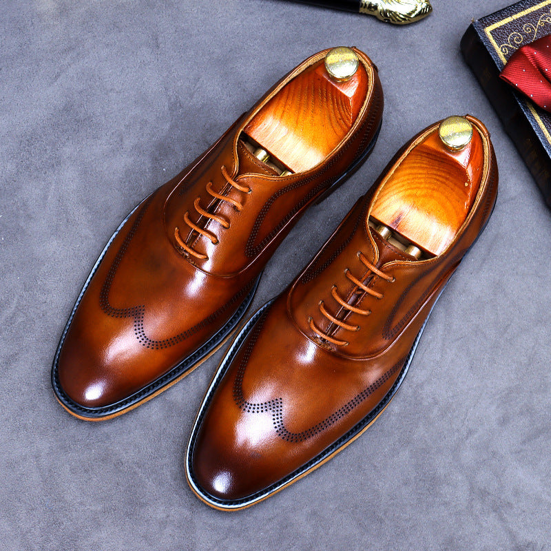 SEETA CJ3 RETRO LEATHER SHOES FOR MEN