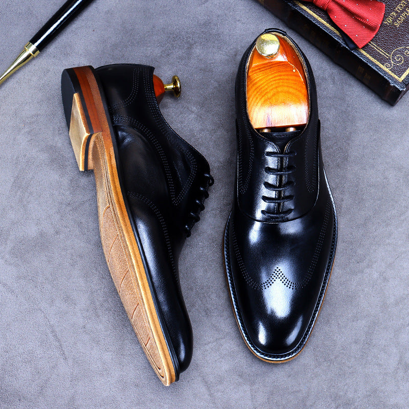 SEETA CJ3 RETRO LEATHER SHOES FOR MEN