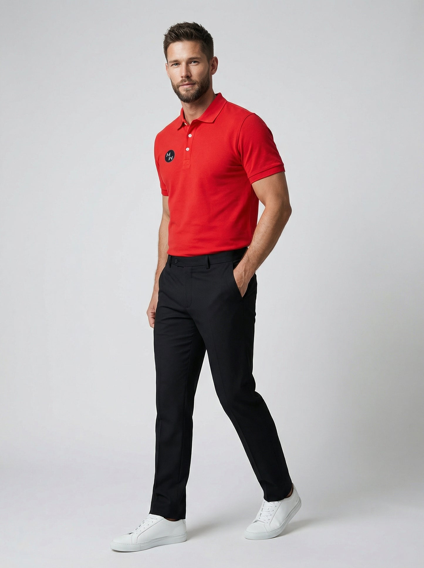 MADISAWEAR RED GOLFER SHIRT