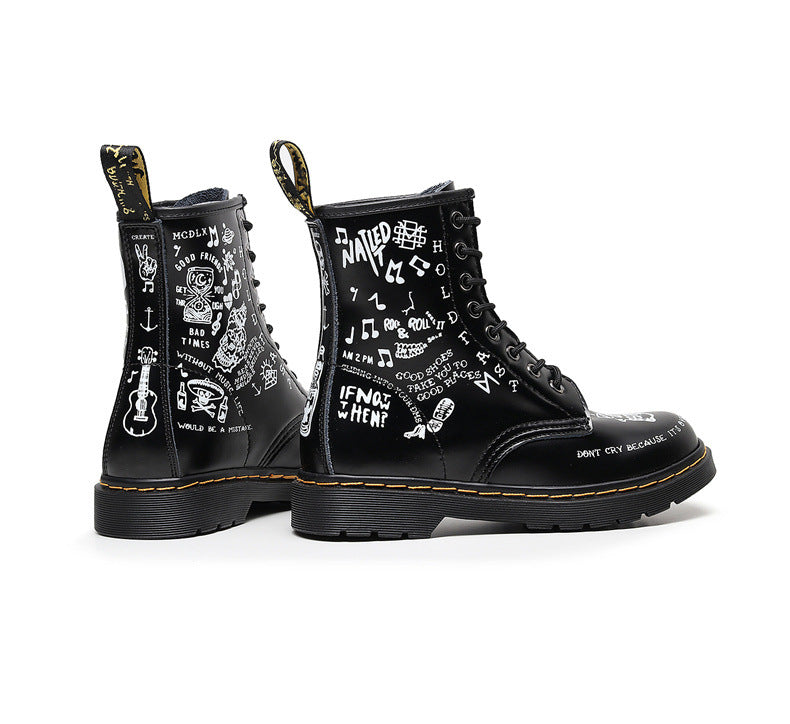 SEETA CJ7 LEATHER SKULL BOOTS FOR MEN AND WOMEN