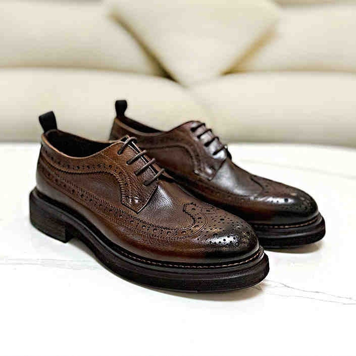 SEETA CJ2 GENUINE LEATHER SHOES FOR MEN